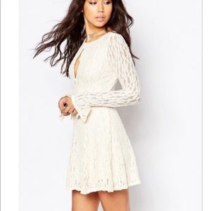 Black dress!! Free people boho mini lace dress